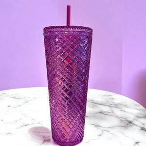 Starbucks 2023 Jeweled Purple/Pink Taffy Iridescent  24 Oz Cold Cup